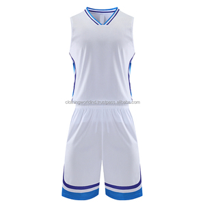 Uniformes de baloncesto transpirables de poliéster 100%, de bajo precio y gran venta, uniformes de baloncesto personalizados con cuello redondo sublimados. - Product Image 5