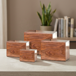 Solid Rosewood Set of 3 Nested Urns Perfect for Pet Funeral Homes and Funeral Director Wholesale Ready Stock - Product Image 4
