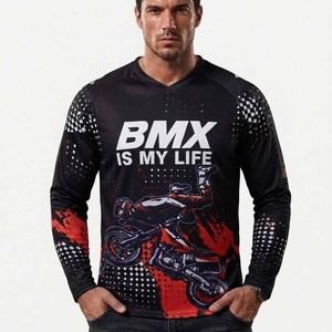 Vêtements de VTT à manches longues en gros, maillot de descente personnalisé, maillot de cyclisme pour hommes, maillot de motocross - Product Image 1