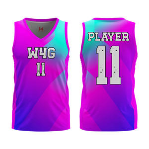 Uniformes de Baloncesto Personalizados Unisex, Tallas Grandes, Transpirables, que Absorben la Humedad, Impresión por Transferencia de Calor, 100% Poliéster - Product Image 4