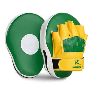 Pads de frappe en cuir durables pour l'entraînement de boxe avec rembourrage léger et absorbant l'humidité et une prise confortable et facile. - Product Image 1