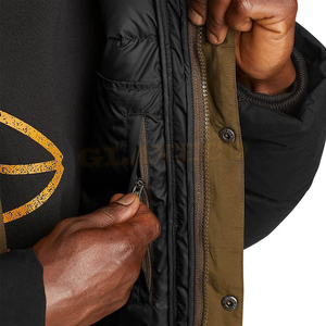 Chaqueta Parka con Capucha para Hombre STITCH LAB, Color Sólido, Poliéster Estándar, Impermeable, Ropa Exterior Informal, Corte Regular, Estilo Recto, Invierno - Product Image 4