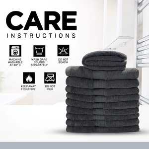 Toalla Facial de Lujo en Algodón Gris, Tejida, Suave, de Secado Rápido, para Spa y Baño - Product Image 4