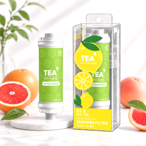 Filtro de Ducha de 3 Etapas TEA' Morning Grapefruit con Vitamina C, Lavanda Coreana, Elimina Cloro y Sedimentos, Aromaterapia, Cuidado de la Piel y el Cabello, Fácil de Usar - Product Image 1