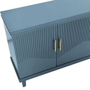 Armadio a 4 Ante di Grandi Dimensioni in Verde Oliva, Blu Navy e Blu Pavone per Soggiorno, Cucina, Camera da Letto e Corridoio - Product Image 5