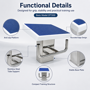 Plateforme de départ standard pour piscine, bloc de départ intérieur, surface antidérapante, support stable, support d'entraînement à la <span class=keywords><strong>natation</strong></span> pour les <span class=keywords><strong>cours</strong></span> - Product Image 4