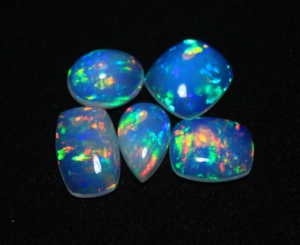 Natural Ethiopian Opal 8-12mm Cabochon Super Fine Quality Multi Fire Gemstone October Birthstone Blue Flashy Loose Opal Gemstone - Product Image 4