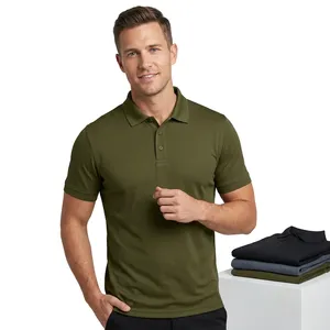 Vêtements d'équipe personnalisés avec logo, tissu tricoté à séchage rapide, chemise de golf pour hommes en polyester et élasthanne, pour hommes et femmes - Product Image 2