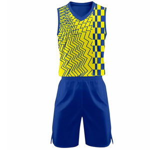 Conjunto de Camiseta de Baloncesto para Hombre, Sin Mangas, Cuello en V, Estampado Geométrico Sublimado, Negro y Blanco, Transpirable, Corte Regular, Ropa Deportiva para Adultos - Product Image 4