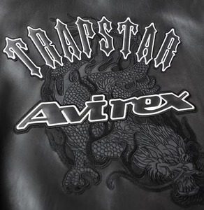 แจ็คเก็ตหนัง Avirex Trapstar รุ่นใหม่สำหรับผู้ชาย หนังวัวแท้ 100% - Product Image 3