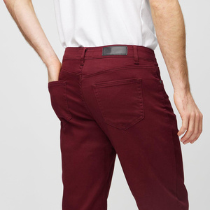 Jeans de Mezclilla Rojos para Hombre de Alta Calidad, Pantalones de Algodón Resistentes, Corte Relajado, Cómodos - Product Image 5