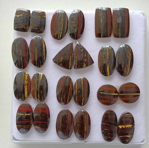 Wholesale Natural Iron Tiger Pair Latest Design Quartz Gemstone Cabochon Loose Gemstone for Jewelry Making - Product Image 3