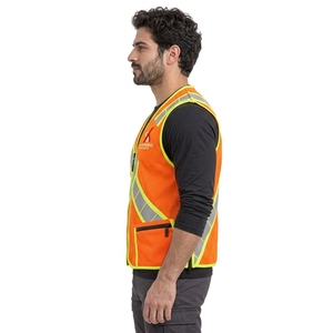 Chaleco de Seguridad Duradero para Hombre, Alta Visibilidad, Reflectante, Ropa de Trabajo Ligera, Ajuste Cómodo, Construcción, Seguridad - Product Image 3