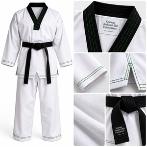 Uniforme de Taekwondo para Adultos Khawaja Rafique Ullah Enterprises, Dobok con Cinturón Negro, Algodón Transpirable, Unisex, Precio al por Mayor, Personalizado - Product Image 6