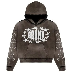 Einfarbiger Herren-Hoodie, schnelltrocknend, mit individuellem Logodruck, Streetwear für den Winter, günstiger Preis, Herren-Hoodies im Großhandel erhältlich. - Product Image 1