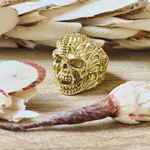 2026 Classic Trendy Skull <b>Rings</b> Gothic Brass <b>Ring</b> <b>Men</b> 18k Gold Plated Chunky Vampire Demon Band Statement <b>Ring</b> Wholesale/OEM/ODM - Product Image 6