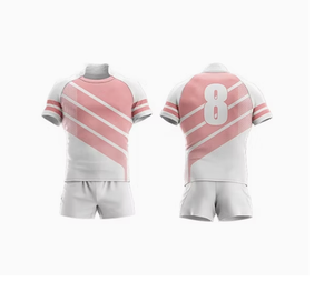 Conjunto de Uniforme de Rugby Transpirable, Camiseta de Manga Corta y Pantalones Cortos con Patrón Deportivo Sublimado para Ropa Deportiva - Product Image 5