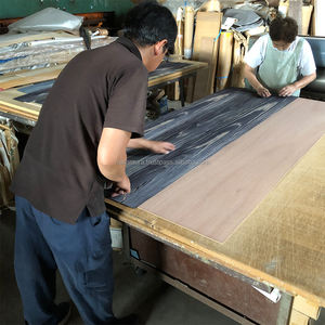 Lámina de Chapa Flexible Texturizada con Reverso de Papel Washi Japonés Teñido en Negro Patentado, Sin Pegamento, para Muebles de Sala de Estar y Entretenimiento - Product Image 6