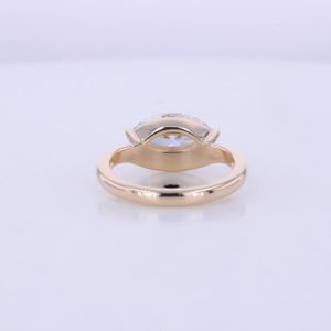 Starsgem Lab Grown Diamond <b>Ring</b> 9K 10K 14K Solid Gold 1CT Marquise Cut D VS1 IGI Certified Curvy Pinky <b>Fine</b> Jewelry For Women - Product Image 5