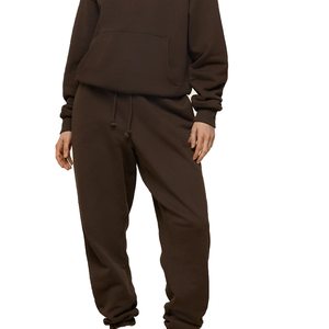 ชุดวอร์มมีฮู้ดพิมพ์ลายผ้าฟลีซคอตตอน 100% พรีเมียมสำหรับทุกเพศ |   ชุดลำลองและชุดกีฬาสองชิ้นทรงพอดีตัวแบบเรียบง่าย - Product Image 5