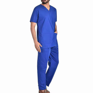Uniforme Médico Transpirable de Alta Calidad de la Industria Fazn, 100% Algodón, Personalizable, Último Diseño, Conjuntos de Uniformes para Hombres de Hospital - Product Image 4