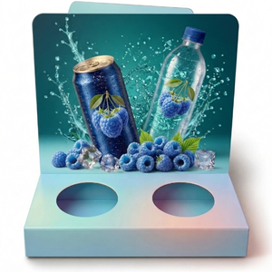 Support d'affichage personnalisé pour bouteilles de boissons en PVC avec graphismes imprimés UV pour les magasins de détail, les supermarchés, la promotion et le marketing au point de vente - Product Image 3