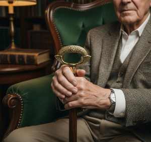 Bastón de senderismo de diseño moderno, hecho a mano, con mango de latón moldeado de agarre fuerte, de Universal Overseas. - Product Image 3