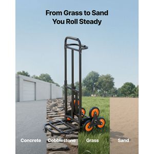 Carrello Pieghevole Robusto con Capacità di Salita Scale di 100 kg, 6 Ruote e 2 Maniglie Telescopiche - Product Image 6