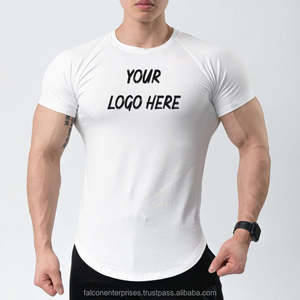 Tee Tops Cross-fit Brand Clothing Gym T-shirt pour hommes, fitness, musculation, t-shirt en coton ajusté - Product Image 1