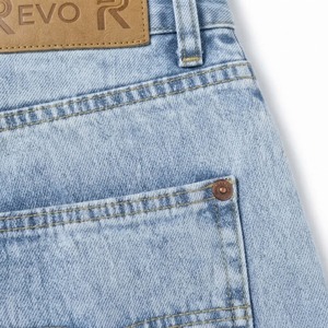 Jeans de Mezclilla para Hombre, Corte Recto, Cintura Alta, Lavado a la Piedra, Ligeros, de Algodón, Estilo Casual de Primavera, Color Azul - Product Image 4