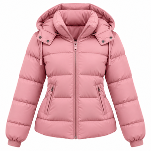 Chaqueta Acolchada para Mujer con Logotipo Personalizado, Chaqueta de Invierno con Capucha, Chaqueta de Burbujas, Ropa de Abrigo de Color Sólido, Chaqueta Acolchada Personalizada para Mujer - Product Image 1