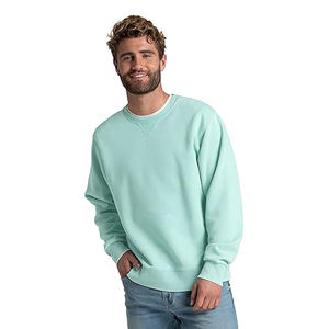 Sweat-shirt en coton biologique pour homme, lavage stone wash, molleton brossé durable, coupe décontractée, écologique, toucher doux - Product Image 1