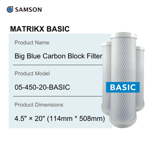 MATRIKX BASIC 05-450-20 ไส้กรองคาร์บอนบล็อกสีน้ำเงินขนาดใหญ่ 20 นิ้ว - Product Image 2