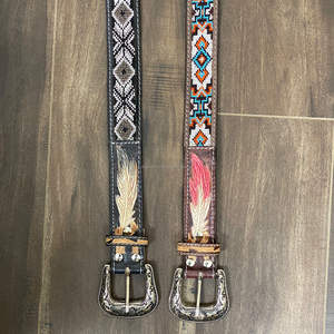 2025 vente en gros Designer marque de luxe en cuir de vachette véritable ceinture pour unisexe en cuir repoussé à la main perlé alliage boucle ardillon ceintures - Product Image 6