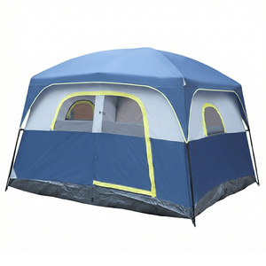 Tenda da Campeggio Familiare di Lusso per 6 Persone, Impermeabile e Antivento, Facile da Montare, Doppio Strato, 1 Porta a Rete, 5 Grandi Finestre - Product Image 1