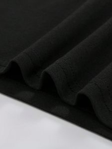 Camiseta de hombre oversize de corte holgado con hombros caídos, manga corta, de algodón, estilo casual y streetwear - Product Image 2