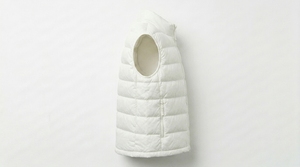Men's White Quilted Puffer Vest Stand Collar Zip Front Casual Winter Outerwear <b>Lightweight</b> Windproof Sleeveless <b>Gilet</b> - Product Image 5