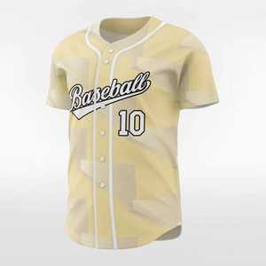 Camiseta de Béisbol Personalizada para Hombre, Manga Corta, Amarilla, con Estampado Sublimado, Transpirable, de Poliéster, Talla Adulto, Corte Regular 2026 - Product Image 2