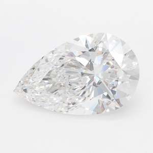 Bague de fiançailles en or blanc 14 carats pour femme, sertie de diamants de laboratoire de 3 carats, taille poire, couleur D, pureté VS1, certifiée IGI. - Product Image 2