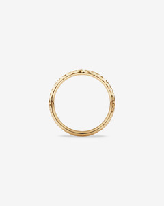 Bague de mariage géométrique plaquée or 18 carats, minimaliste, facettée, en argent 925 - Product Image 3