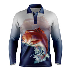 Camiseta de Pesca Sublimada, Camiseta de Pesca con Sublimación a Todo Color, Polo de Pesca Sublimado, Última Llegada, Polo de Pesca para Hombre - Product Image 1