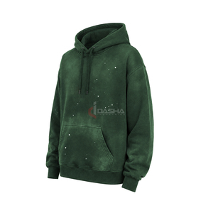 Sweat à capuche polaire pour homme, épais, en molleton bouclette, épaules tombantes, coupe oversize, logo personnalisé, coton, OEM, vente en gros - Product Image 3