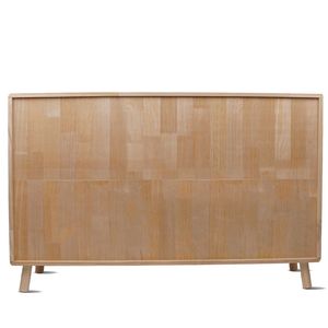 Mobile portaoggetti a 7 scomparti in legno massello di pino 45.5 "L X 29.1" H moderno ripiano in legno per libri armadietto per decorazioni per la casa - Product Image 6