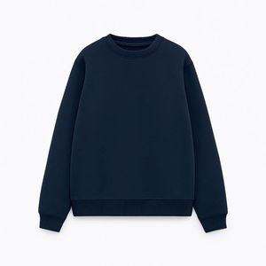 Sudadera de Invierno para Hombre ACTIVE SAFETY, Talla Grande, Color Azul Marino, con Capucha, 100% Algodón, Forro Polar, Transpirable, Manga Larga, Tejido Sólido - Product Image 4