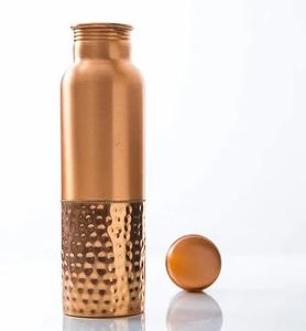 Premium Quality New Design Eco-Friendly Copper Full Etching Water <b>Bottle</b> 500ml Customized Home Office Use Wholesale Price Indian - Product Image 2