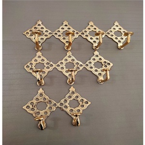 Crochets muraux en métal vintage faits à la main, forme polygonale, résistants à la rouille, pour portes ou murs, rangement de vêtements - Product Image 1
