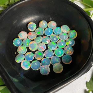Cuentas de Ópalo Etíope Natural, Corte Brillante Redondo, Cambio de Color Blanco, 100g, Orificio de 5mm, Gemas Zubeda para Fabricación de Joyería, Venta al Por Mayor - Product Image 3
