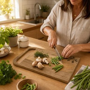 Tabla de Cortar de Bambú Más Vendida, Diseño Cuadrado Elegante, No Tóxica, Duradera para la Cocina Diaria - Product Image 5