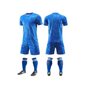 Vêtements de sport pour hommes en tissu polyester 100% écologique respirant à séchage rapide, uniforme de football à manches courtes, vente en gros - Product Image 4