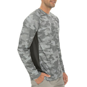 T-shirts de pêche pour hommes à manches longues, légers, respirants, 100 % polyester, impression par sublimation personnalisée, UPF 50 - Product Image 6